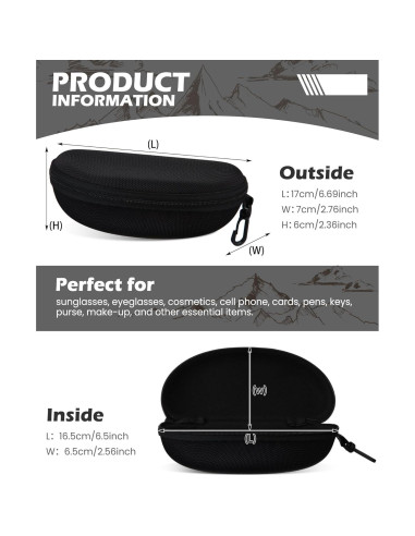 Funda Dura Weewooday 12 Piezas para Gafas Portátil