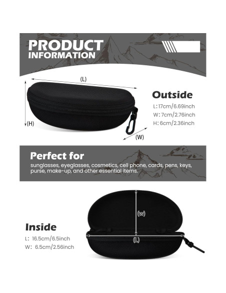 Funda Dura Weewooday 12 Piezas para Gafas Portátil Funda Dura Weewooday 12 Piezas para Gafas Portátil
