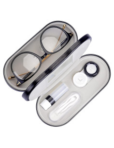 Estuche 2 en 1 Muf para Lentes y Gafas con Espejo Negro