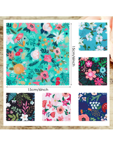Paño de Limpieza Weewooday 18 Piezas Floral Microfibra