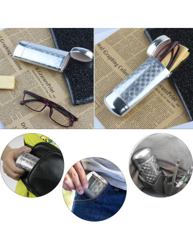 Estuche para Gafas EZESO Aluminio Enrejado 15.2x5.7cm 2 Pcs