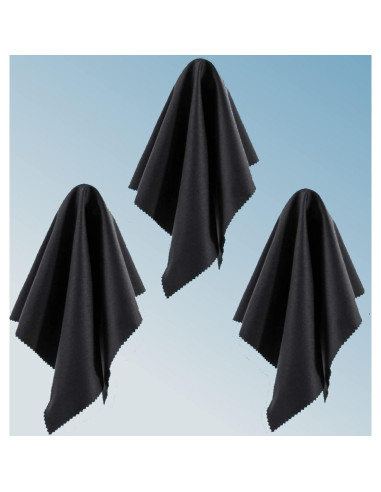 Paquete de 3 Paños Microfibra 30x30 cm para Pantallas y Lentes