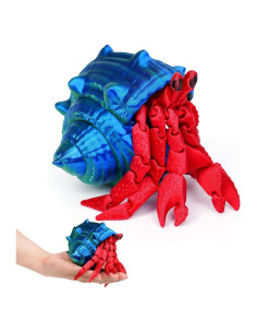 Cangrejo Ermitaño Impreso en 3D SHUWND Azul Verde Articulado