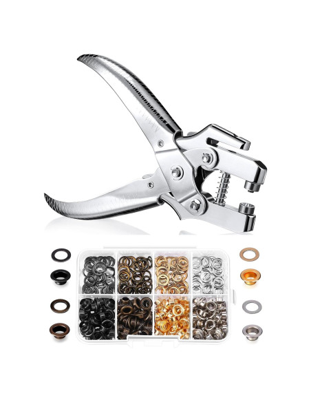 Kit de Herramientas para Ojetes Honoson con 200 Piezas y Pinzas Kit de Herramientas para Ojetes Honoson con 200 Piezas y Pinzas