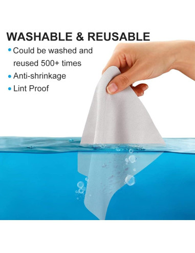 Paño de Limpieza iGeyzoe 100 Pcs Suede 15x18 cm