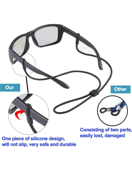 Correa para Gafas LVVFIT 3pcs Ajustable Azul Correa para Gafas LVVFIT 3pcs Ajustable Azul