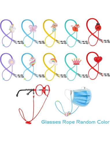 Paquete de 10 correas para gafas Hifot para niñas