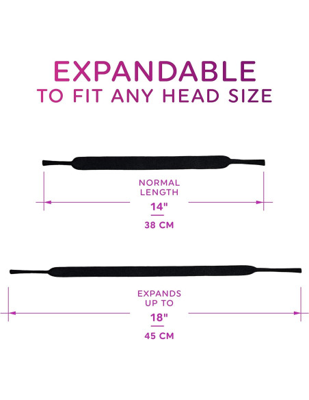 Correa para Gafas SQV Neopreno Ajustable 35.56 cm 2 Piezas Correa para Gafas SQV Neopreno Ajustable 35.56 cm 2 Piezas