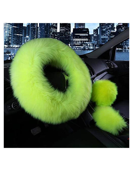 Juego de 3 Fundas para Volante y Palanca SPANICE Verde Juego de 3 Fundas para Volante y Palanca SPANICE Verde