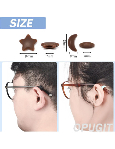Agarraderas de Oído OPUGIT para Gafas - 8 Pares Antideslizantes