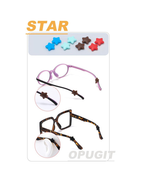 Agarraderas de Oído OPUGIT para Gafas - 8 Pares Antideslizantes Agarraderas de Oído OPUGIT para Gafas - 8 Pares Antideslizantes