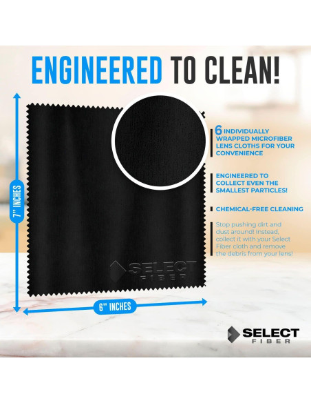 Paño de limpieza de microfibra Select Fiber - 6 unidades Paño de limpieza de microfibra Select Fiber - 6 unidades