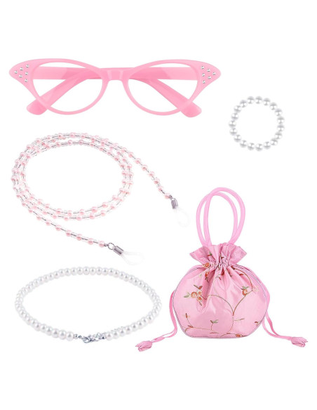 Disfraz de Anciana 5 Piezas con Gafas y Accesorios Disfraz de Anciana 5 Piezas con Gafas y Accesorios