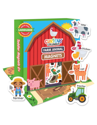 Imanes de Refrigerador Curious Columbus Animales de Granja 25 Piezas