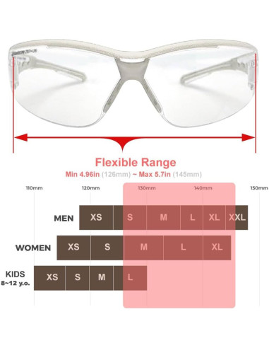 Gafas de Seguridad Claras U6 Anti Niebla ANSI Z87+ Flexibles