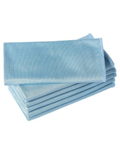 Paquete de 6 paños de limpieza Puomue 40x40 cm azul