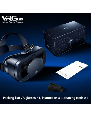 Gafas VR YY VRG Pro 3D para Smartphone 5-7" Negro