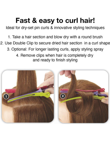 Clip de Seccionamiento Doble Olivia Garden 1 Cuenta Multicolor