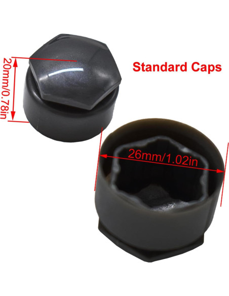 Tapa Central de Rueda XUKEY para Audi 20pcs 25mm Negro Tapa Central de Rueda XUKEY para Audi 20pcs 25mm Negro