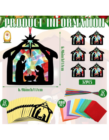 Kit de Manualidades Navidad Eersida 32 Sets Atrapa Luz