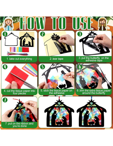 Kit de Manualidades Navidad Eersida 32 Sets Atrapa Luz Kit de Manualidades Navidad Eersida 32 Sets Atrapa Luz