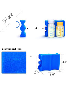 Paquete de 2 Paquetes de Hielo Reutilizables Luxja para Leche Materna 2