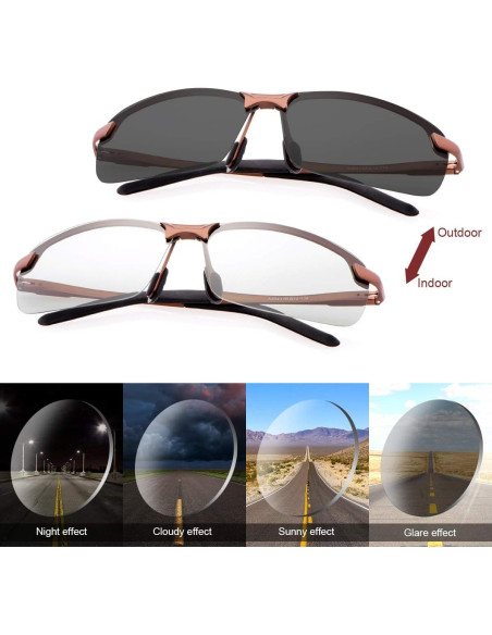 Gafas de sol YIMI fotocromáticas polarizadas UV400 unisex Gafas de sol YIMI fotocromáticas polarizadas UV400 unisex