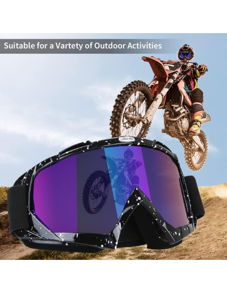Gafas de Motocicleta JAMIEWIN OTG Antivaho y Ajustables Gafas de Motocicleta JAMIEWIN OTG Antivaho y Ajustables