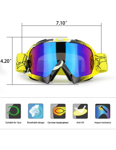 Gafas de Motocross JAMIEWIN ZSP812 Anti UV y Anti Niebla Gafas de Motocross JAMIEWIN ZSP812 Anti UV y Anti Niebla