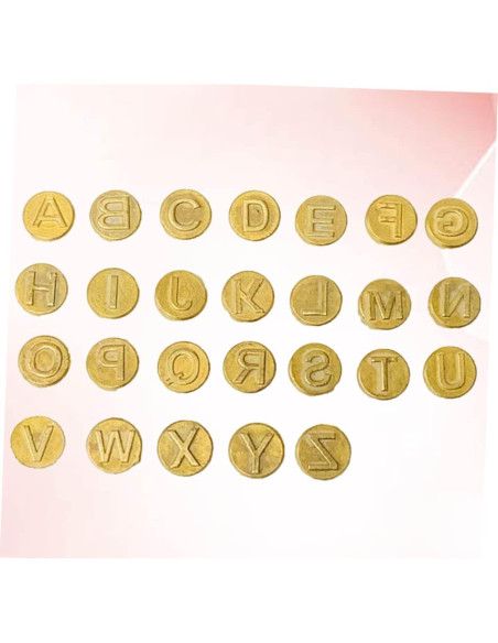 Juego de 26 Letras para Grabado de Madera Operitacx Juego de 26 Letras para Grabado de Madera Operitacx