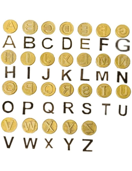 Juego de 26 Letras para Grabado de Madera Operitacx Juego de 26 Letras para Grabado de Madera Operitacx