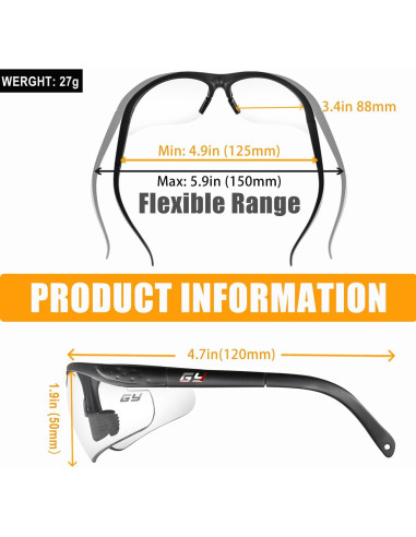 Gafas de Seguridad GY Unisex Antivaho UV400 con Estuche