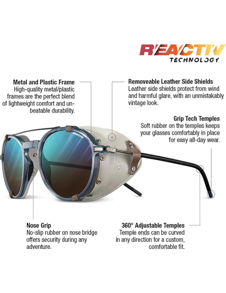 Gafas de sol Julbo Legacy fotocromáticas 51mm con protectores Gafas de sol Julbo Legacy fotocromáticas 51mm con protectores