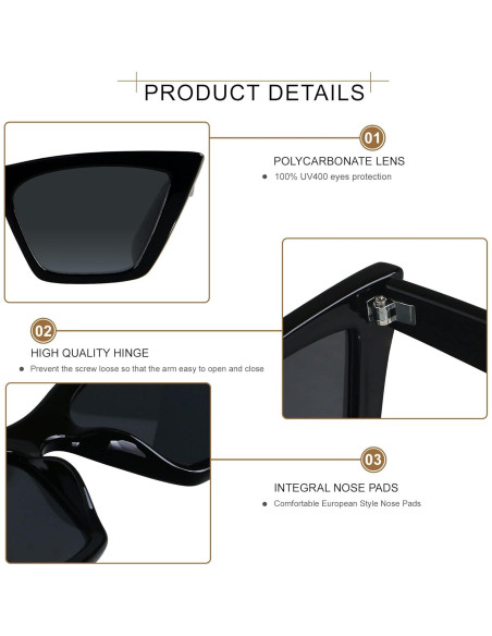 Gafas de sol Cat Eye ANDWOOD AF3173 con lentes UV400 Gafas de sol Cat Eye ANDWOOD AF3173 con lentes UV400