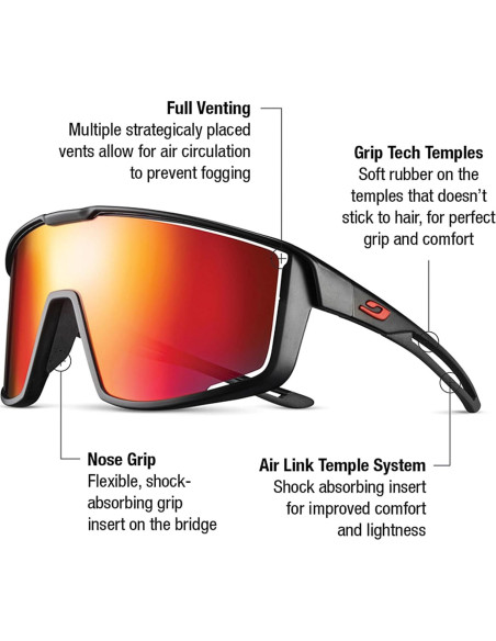 Gafas de Sol Julbo J5314020 Negros/Rojos 131mm Lente Gafas de Sol Julbo J5314020 Negros/Rojos 131mm Lente