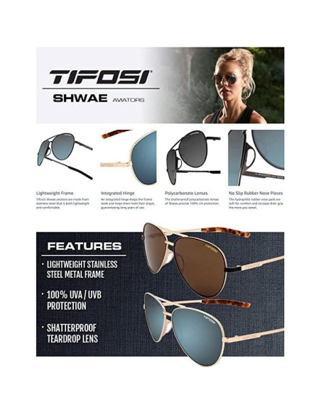 Gafas de sol aviador Tifosi oro espejo rosa - Unisex Gafas de sol aviador Tifosi oro espejo rosa - Unisex