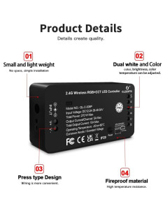 Controlador de Tira LED Zigbee Pro GLEDOPTO GL-C-008P 5 en 1 2