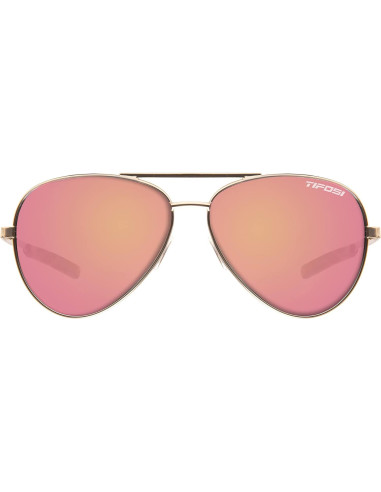 Gafas de sol aviador Tifosi oro espejo rosa - Ultra ligeras