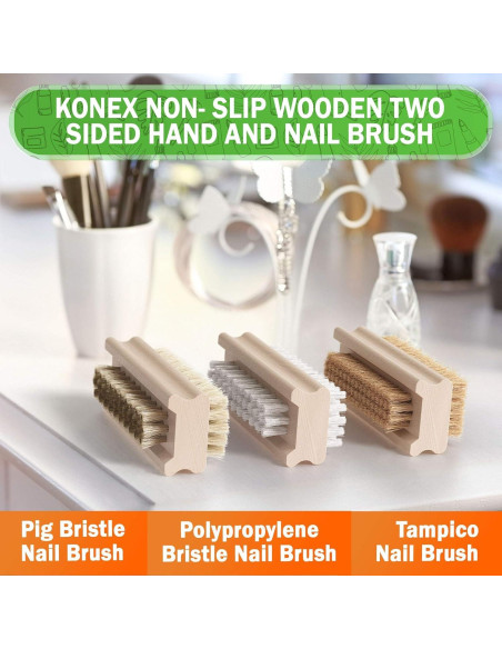 Cepillo de Mano y Uñas Konex Antideslizante 10x4.5cm Cepillo de Mano y Uñas Konex Antideslizante 10x4.5cm
