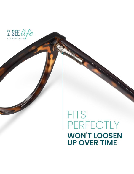 Gafas de lectura ojo de gato 3.5x 2SeeLife carey para mujer Gafas de lectura ojo de gato 3.5x 2SeeLife carey para mujer