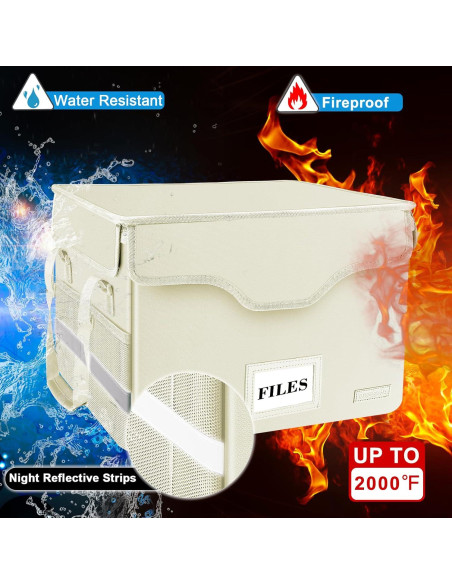 Caja de Documentos a Prueba de Fuego DocSafe Beige 40.6x31.8cm Caja de Documentos a Prueba de Fuego DocSafe Beige 40.6x31.8cm
