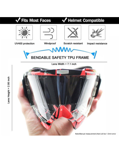 Gafas de motocross SPOSUNE ATV UV400 para hombres y mujeres