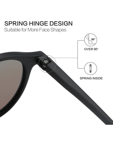 Gafas de Sol Polarizadas ZENOTTIC Retro Clásicas UV 100% Gafas de Sol Polarizadas ZENOTTIC Retro Clásicas UV 100%