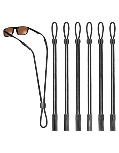 Correa para Gafas Nylon Ajustable Unisex 32 cm - 6 Piezas
