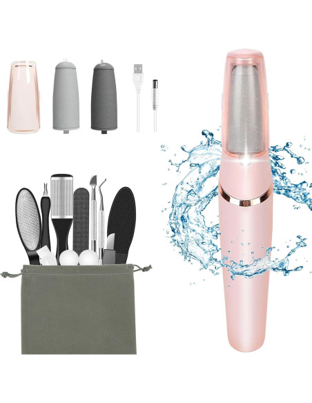 Removedor de Callos Eléctrico Haootadiy 12 en 1 Rosa Removedor de Callos Eléctrico Haootadiy 12 en 1 Rosa
