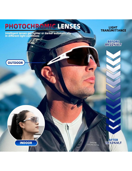 Gafas de sol ROCKBROS fotochromáticas UV400 para ciclismo Gafas de sol ROCKBROS fotochromáticas UV400 para ciclismo