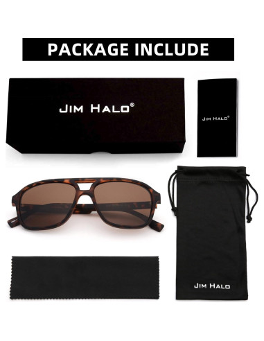 Gafas de sol aviador JIM HALO polarizadas marrón 55mm