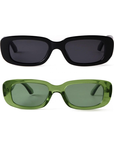 Gafas de sol rectangulares ADE WU unisex retro 90s