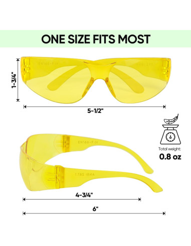 Gafas de Seguridad TICONN Transparentes Resistencia Rayones