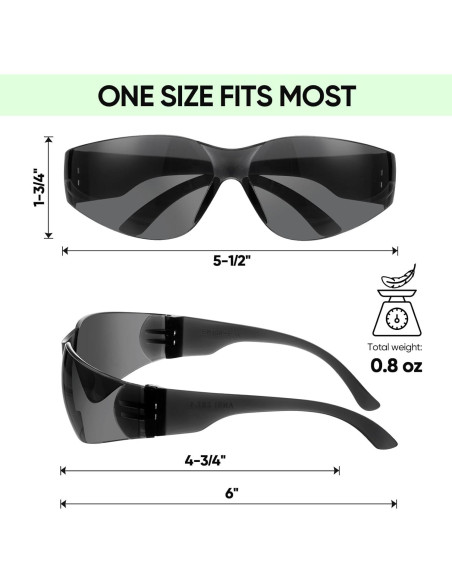 Gafas de Seguridad TICONN Transparentes Resistencia Rayones Gafas de Seguridad TICONN Transparentes Resistencia Rayones